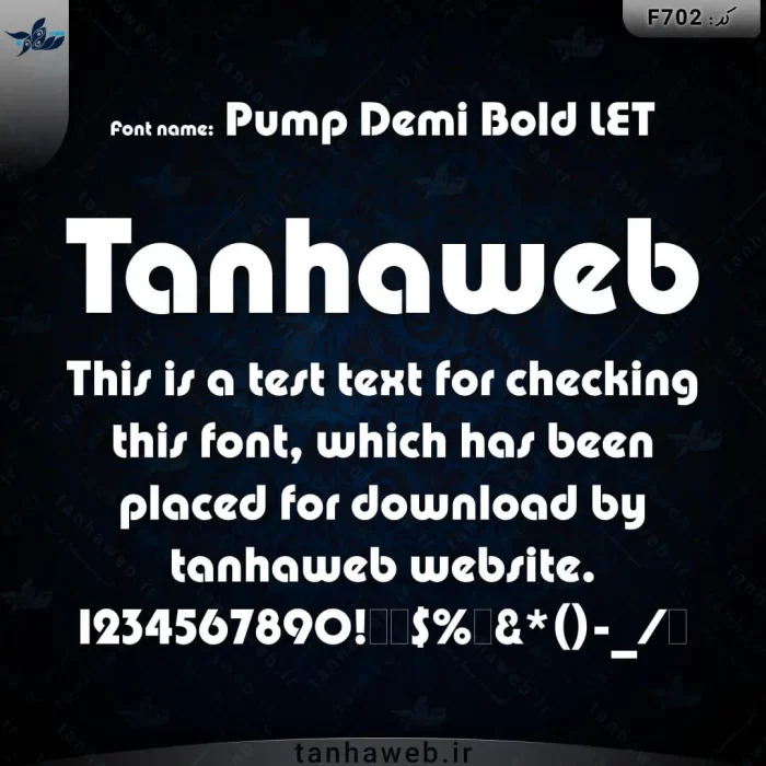 دانلود فونت انگلیسی پمپ دمی بلد Pump Demi Bold LET